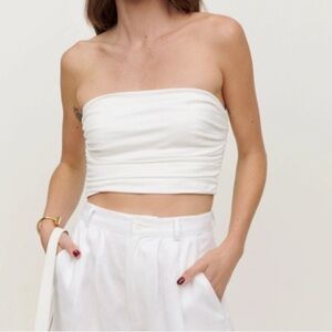 Reformation Arella Top in White, NWT, size 8